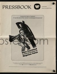 6p0720 MAGNUM FORCE pressbook 1973 Clint Eastwood is Dirty Harry pointing his huge gun!