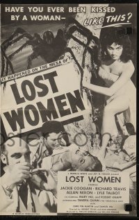 6p0758 MESA OF LOST WOMEN pressbook 1952 grown up Jackie Coogan vs super women who kissed & killed!