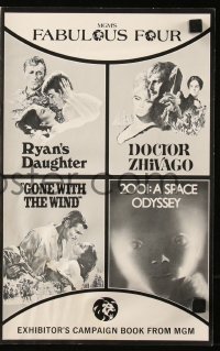 6p0878 MGM'S FABULOUS FOUR pressbook 1971 Ryan's Daughter, 2001, Doctor Zhivago & Gone With the Wind!