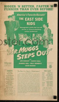 6p0909 MR MUGGS STEPS OUT pressbook 1943 East Side Kids, Leo Gorcey, Huntz Hall, Joan Marsh!
