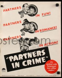 6p0879 PARTNERS IN CRIME pressbook 1937 Lynne Overman, Roscoe Karns, young Anthony Quinn!
