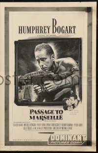 6p0839 PASSAGE TO MARSEILLE pressbook R1956 Humphrey Bogart escapes Devil's Island to fight Nazis!