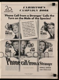 6p0710 PHONE CALL FROM A STRANGER pressbook 1952 Bette Davis, Shelley Winters, Michael Rennie