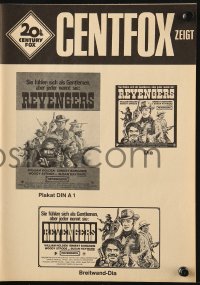 6p0691 REVENGERS German pressbook 1972 cowboys William Holden, Ernest Borgnine & Woody Strode!