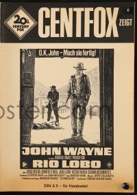 6p0692 RIO LOBO German pressbook 1971 directed by Howard Hawks, John Wayne, great cowboy image!