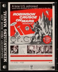 6p0735 ROBINSON CRUSOE ON MARS pressbook 1964 art of Paul Mantee & his man Friday Victor Lundin!