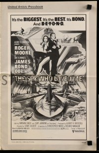 6p0706 SPY WHO LOVED ME pressbook 1977 art of Roger Moore as James Bond 007 by Bob Peak