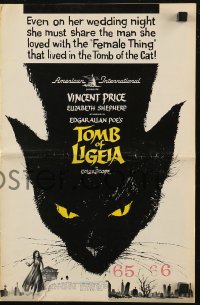 6p0815 TOMB OF LIGEIA pressbook 1965 Vincent Price, Roger Corman, Edgar Allan Poe, cool cat artwork!