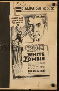 6p0902 WHITE ZOMBIE pressbook R1938 she was not alive nor dead, but she performed his every desire!