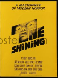 6p0315 SHINING screening program 1980 Stephen King, Stanley Kubrick, Jack Nicholson, Saul Bass art!