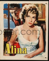 6p0324 ALINA Italian promo brochure 1952 Manno art of man stalking sexy Gina Lollobrigida!