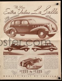 6p0344 LASALLE promo brochure 1935 the new car has extra value in design and contruction!