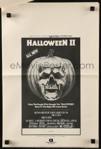 6p0033 HALLOWEEN II ad slick 1981 cool jack-o-lantern skull image, more of the night HE came home!