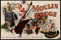 6p0631 MOULIN ROUGE trade ad 1953 Jose Ferrer as Toulouse-Lautrec, Zsa Zsa Gabor, striking art!