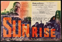 6p0653 SUNRISE trade ad 1927 F.W. Murnau, Best Actress Janet Gaynor, George O'Brien, different!