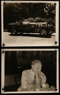 6r0432 EMIL JANNINGS 2 8x10 stills 1927 Way of All Flesh promo, eating and driving Mercedes Phaeton!