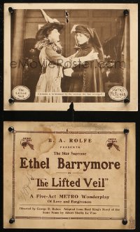 6r0467 LIFTED VEIL 2 8x10 LCs 1917 Star Supreme Ethel Barrymore finds new life & new love, very rare!