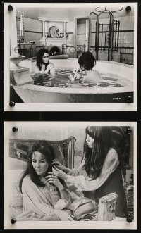 6r0509 SECRET CEREMONY 2 8x10 stills 1968 Liz Taylor & Mia Farrow, one in bath tub, Joseph Losey!