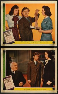 6r1170 ANDY HARDY'S PRIVATE SECRETARY 2 LCs 1941 Lewis Stone, Mickey Rooney, Rutherford, Grayson's 1st!