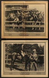 6r1189 CHECKERS 2 LCs 1919 gambling horse racing tout helps save pretty female jockey, ultra rare!