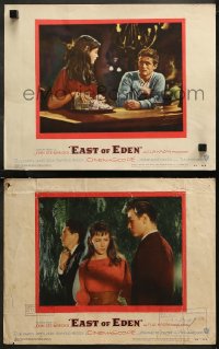 6r1205 EAST OF EDEN 2 LCs 1955 James Dean & Julie Harris, directed by Elia Kazan, great scenes!