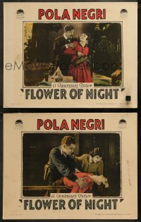 6r1211 FLOWER OF NIGHT 2 LCs 1925 Pola Negri accepts advances of Warner Oland, directed by Paul Bern