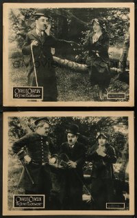 6r1222 JITNEY ELOPEMENT 2 LCs R1919 tramp Charlie Chaplin with Edna Purviance and cop, ultra rare!
