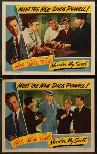 6r1237 MURDER, MY SWEET 2 LCs 1944 Dick Powell & tough guys in Raymond Chandler's Farewell My Lovely!