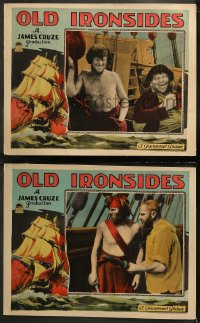 6r1243 OLD IRONSIDES 2 LCs 1926 sailor Wallace Beery in the Battle of Tripoli Harbor, ultra rare!