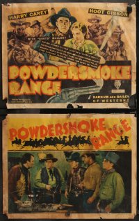 6r1248 POWDERSMOKE RANGE 2 LCs 1935 western cowboys Harry Carey, Hoot Gibson & Big Boy Williams!