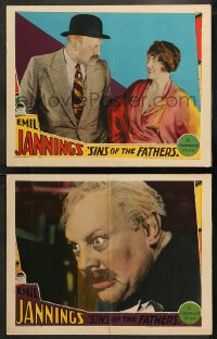 6r1256 SINS OF THE FATHERS 2 LCs 1928 bootlegger Emil Jannings blinded his own son, ultra rare!
