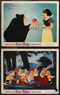 6r1258 SNOW WHITE & THE SEVEN DWARFS 2 LCs R1975 Disney cartoon fantasy classic, great images!