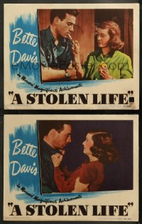 6r1263 STOLEN LIFE 2 LCs 1946 Bette Davis as identical twins with different fates, Dane Clark!