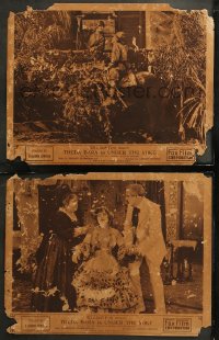 6r1271 UNDER THE YOKE 2 LCs 1918 Theda Bara in battle for love of a woman w/no regrets, ultra rare!