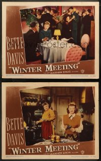 6r1275 WINTER MEETING 2 LCs 1948 gorgeous Bette Davis was never happier next to the man she loves!