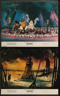 6r0886 WIZARDS 8 color 11x14 stills 1977 Ralph Bakshi directed animation, fantasy cartoon artwork!