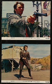 6r0057 DIRTY HARRY 3 8x10 mini LCs 1971 Clint Eastwood candid in two, Don Siegel crime classic!