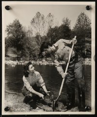 6r0452 GUN FURY 2 8x10 stills 1953 both great images of Donna Reed & Rock Hudson on river!