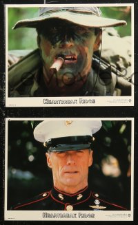 6r0023 HEARTBREAK RIDGE 8 8x10 mini LCs 1986 Clint Eastwood, Mario Van Peebles, war in Grenada!