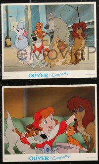 6r0030 OLIVER & COMPANY 8 8x10 mini LCs 1988 Walt Disney cartoon cats & dogs in New York City!
