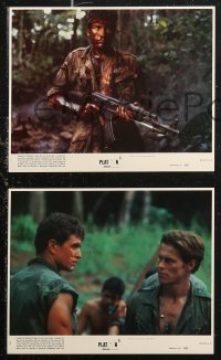 6r0031 PLATOON 8 8x10 mini LCs 1986 Oliver Stone candid, Tom Berenger, Willem Dafoe, Vietnam War!