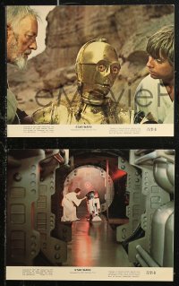 6r0045 STAR WARS 7 8x10 mini LCs 1977 A New Hope, Lucas classic epic, Luke, Leia, great images!