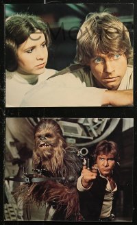 6r0040 STAR WARS 8 color deluxe 8x10 stills 1977 A New Hope, Lucas epic, Luke, Leia, great images!