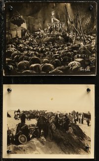 6r0379 TEN COMMANDMENTS 3 8x10 stills 1923 Cecil B. DeMille, Rameses at the Red Sea, Golden Calf!