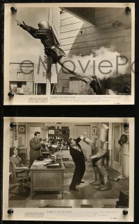 6r0387 ZOMBIES OF THE STRATOSPHERE 3 8x10 stills 1952 images from Republic serial, one with robot!
