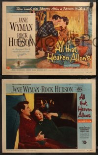 6r0643 ALL THAT HEAVEN ALLOWS 8 LCs 1955 Rock Hudson & Jane Wyman, directed by Douglas Sirk!