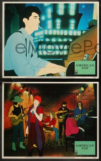 6r0645 AMERICAN POP 8 LCs 1981 cool rock & roll animation by Wilson McClean & Ralph Bakshi!