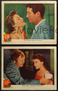 6r1096 BRIBE 3 LCs 1949 great images of Robert Taylor, sexy Ava Gardner, Charles Laughton!