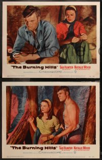 6r1100 BURNING HILLS 3 LCs 1956 great portraits of gorgeous Mexican Natalie Wood & Tab Hunter!