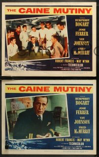 6r1027 CAINE MUTINY 4 LCs 1954 Humphrey Bogart, Van Johnson, Fred MacMurray, May Wynn!